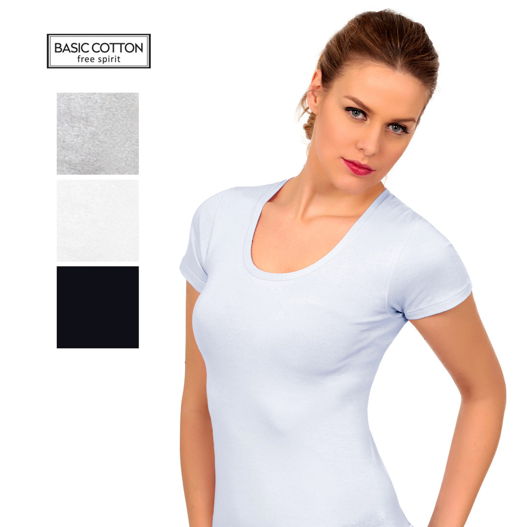 BASIC COTTON - T-shirt mezza manica - Intimo donna - Cotone